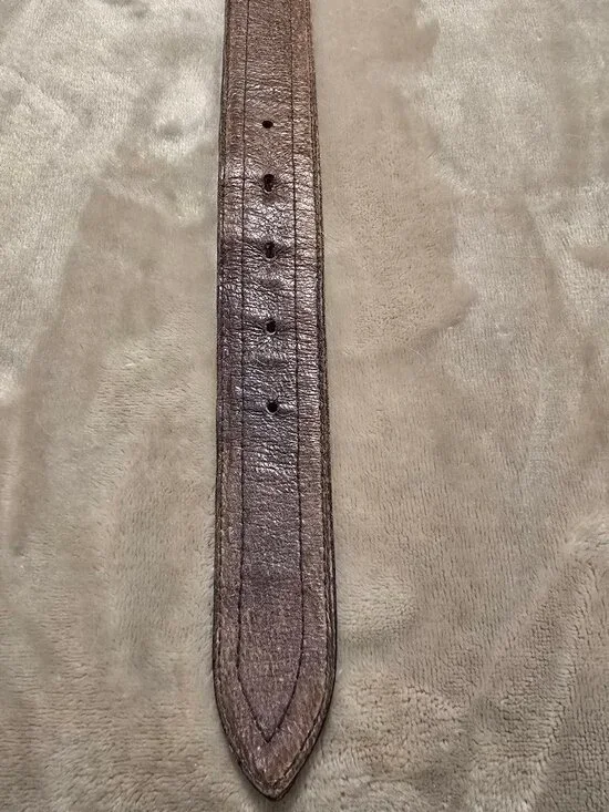 AVANZATA Leather, brown belt brass buckle, size 34 - Picture 7 of 8